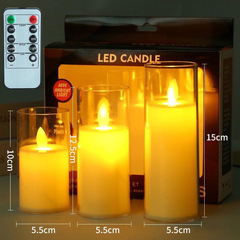 LED Acrylic Simulation Candle Lamp for Birthday Parties
