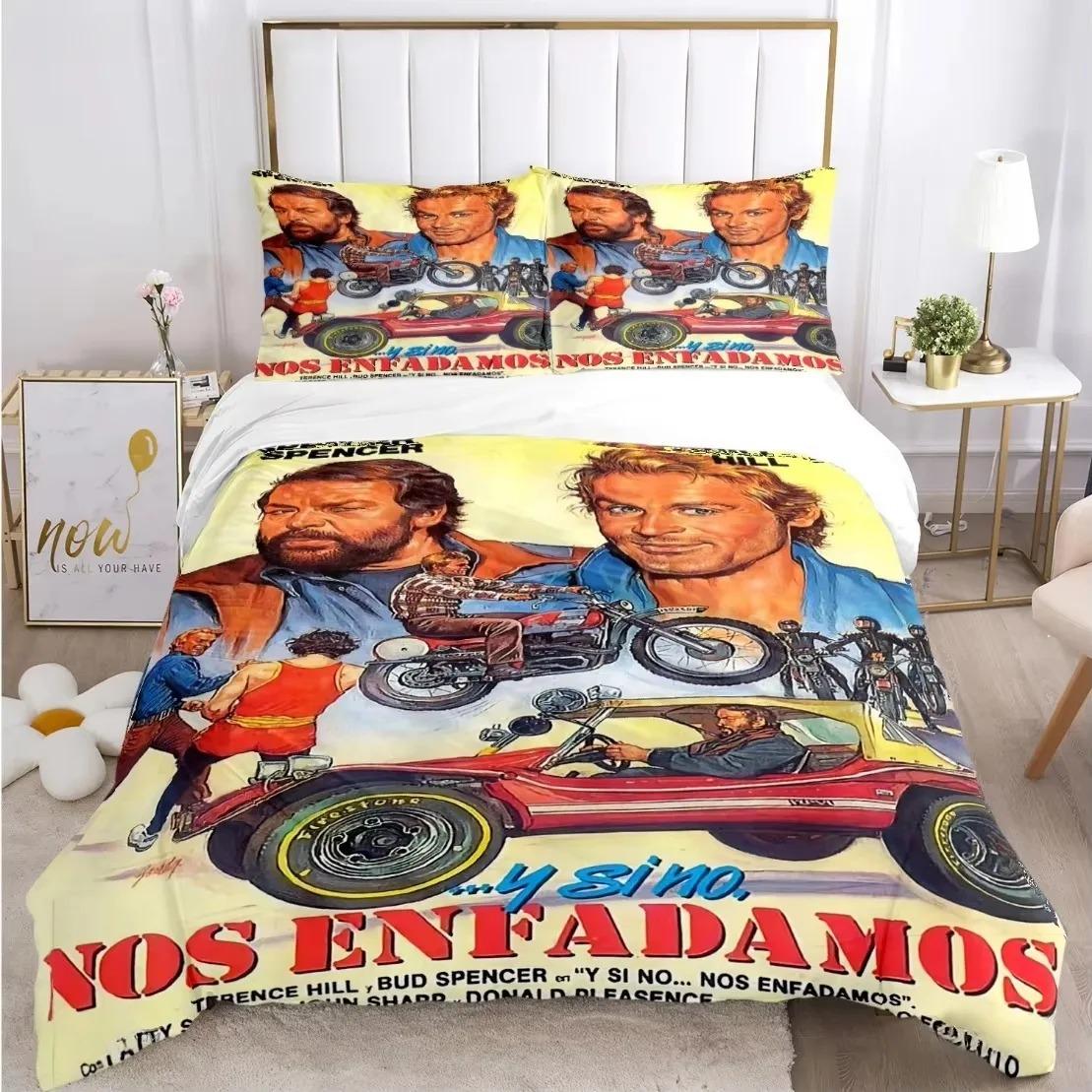 

3D Printed Film Bud Spencer Terence Hill Bedding Set Teens Duvet Covers Pillowcases for Teens Single/Double/Queen/King 70x130cm 2pcs