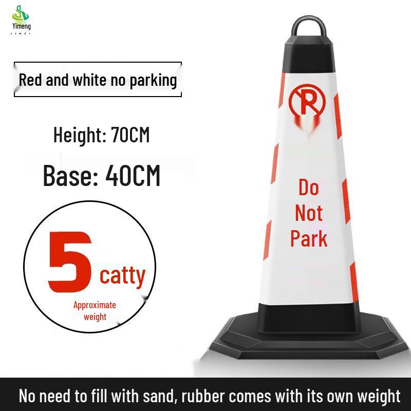 Jimei Rubber Reflective Traffic Cone - No Parking (3-Pack)