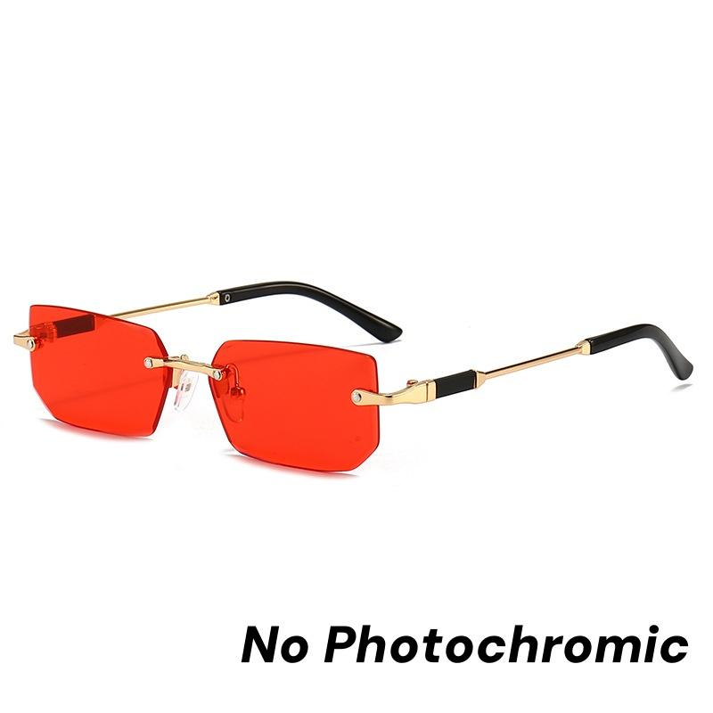 New Frameless Fashionable Sunglasses Personality UV400 Protection Outdoor Travel Street Photography Unisex Shades Glasses