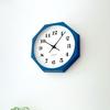 KATOMOKU Muku Clock 12 Octagonal Blue Wall Clock Sweep Movement km-97BLRC8 30.0cm (Radio-controlled Clock)