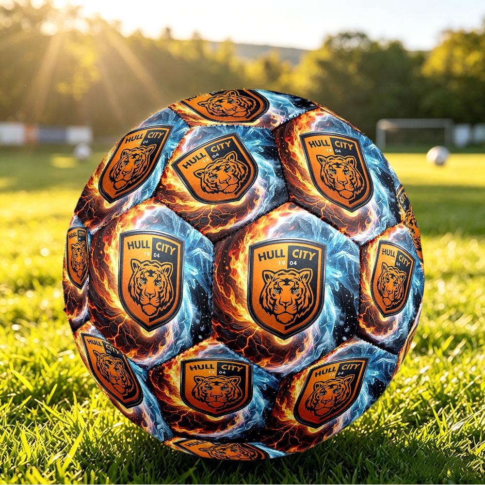 Hull City FootballPrinted Size 5 Soccer Bl, Anti Slip Adult Match Football Souvenir for Football Fans