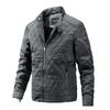 Mens Winter Lightweight Cotton Jacket 2026 Vintage Style Loose Fit Stand Collar Casual Outerwear Teens Young Adults