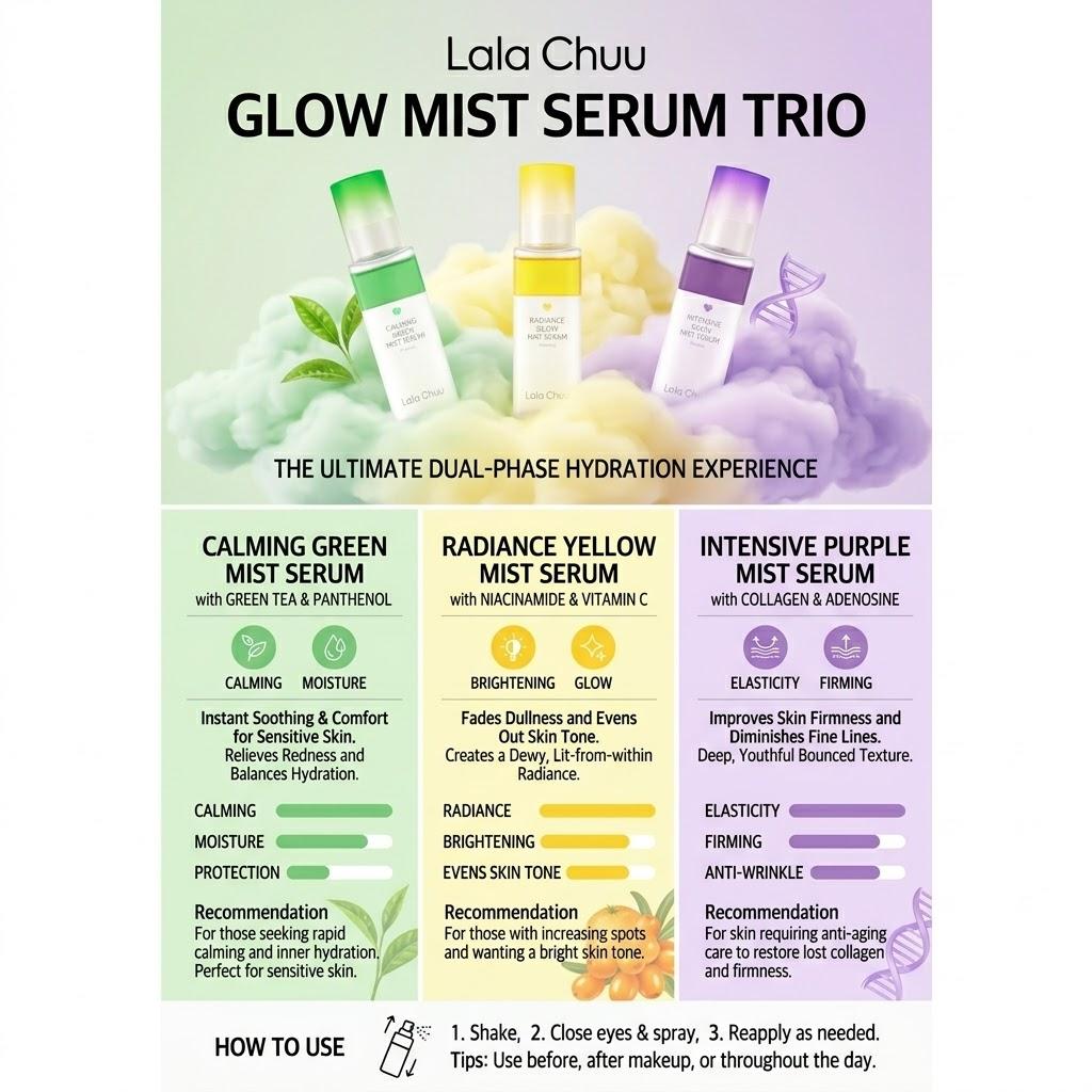 [Lalachuu] (Calming / Radiance / Intensive) Glow Mist Serum, From KOREA