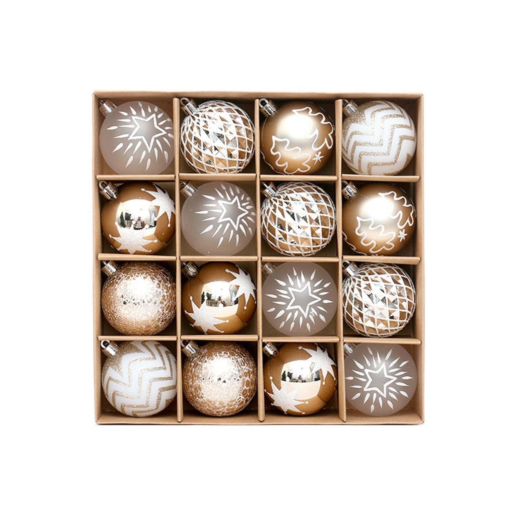 Elegant Champagne Gold and White Christmas Ball Ornaments Add Festive Atmosphere to Your Home Gorgeous Decorations