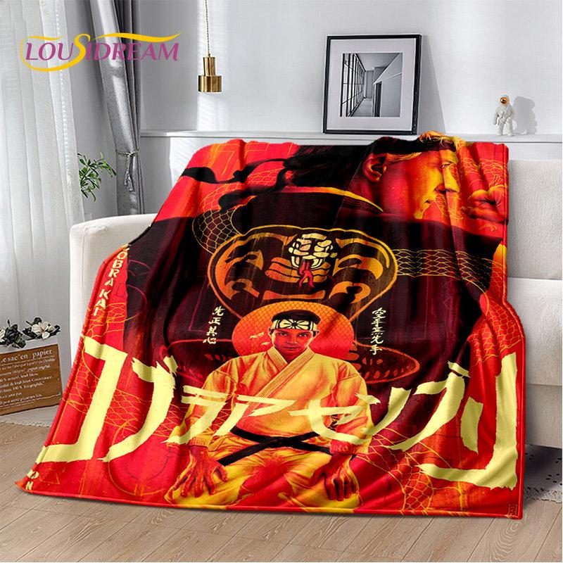 TV Karate Cobra Kai Amanda Měkká plyšová deka, flanelová deka vrhací deka do obývacího pokoje Ložnice Pohovka Pohovka Piknikový kryt pro děti