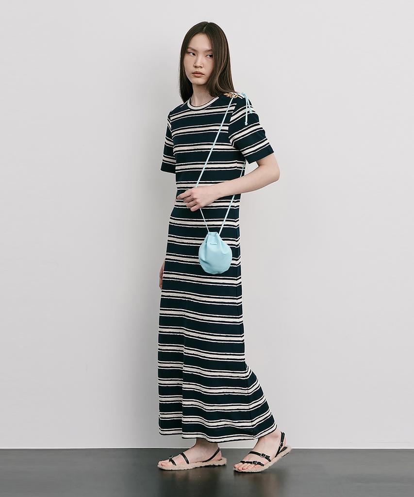 Bundercammer Stripe Jacquard Knit Dress_Navy