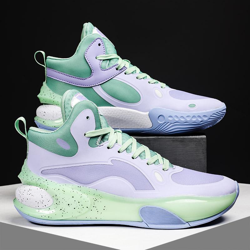 Basketball Shoes Boys Youth Running Shoes Shock-Absorbing Breathable Sports Shoes Trendy