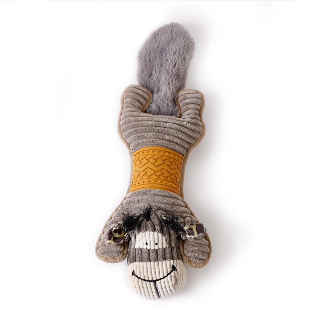 Squeaky Plush Cotton Rope Dog Chew Toy Bite Resistant Teething Toy for Puppy Small Medium Breed Dogs Interactive Boredom Relief