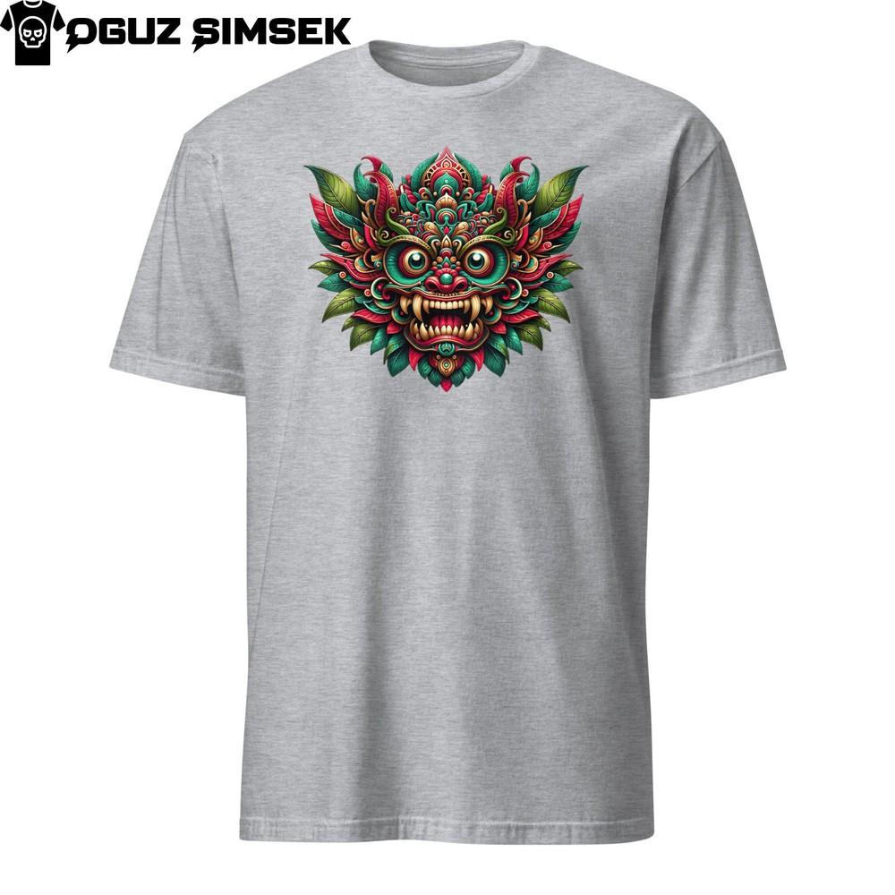 

Мифическое существо маска графическая футболка унисекс | Красочный дизайн демона 4XL