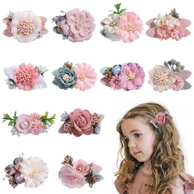 Children's Cute Flower Pair Clip Hair For Kids Girl Hairpin Flowers Barrettes Hair Baby Headdress
