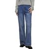DAYCLOSET Slightly Brushed Denim Pants with Straight Fit and Adjustable Winter Pants661 Women's Warm, Waist, Bottoms, (JP, Alphabet, M, Blue)