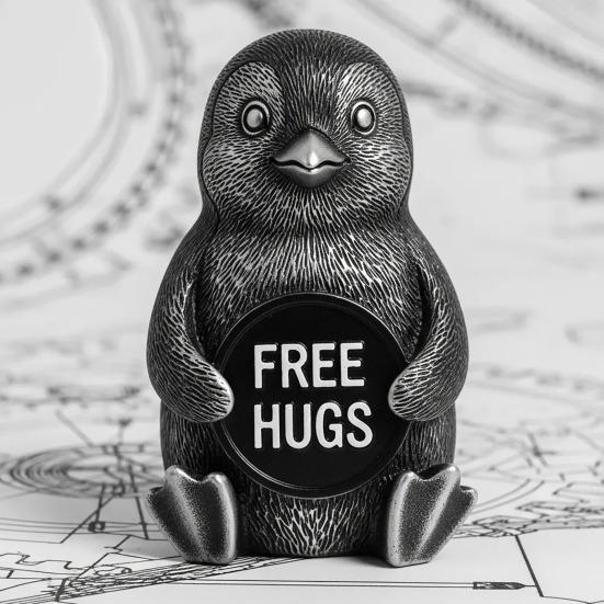 Cartoon Animal Figurine Your Anxiety Is A Lying Hoe Dog Cat Penguin Orangutan Lion Statue Sculpture Home Office Decoration Ornament