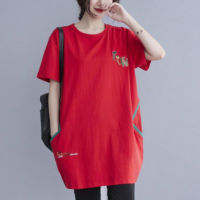 Loose and Comfortable Cotton Tee for Women, Perfect for Summer Shirt
