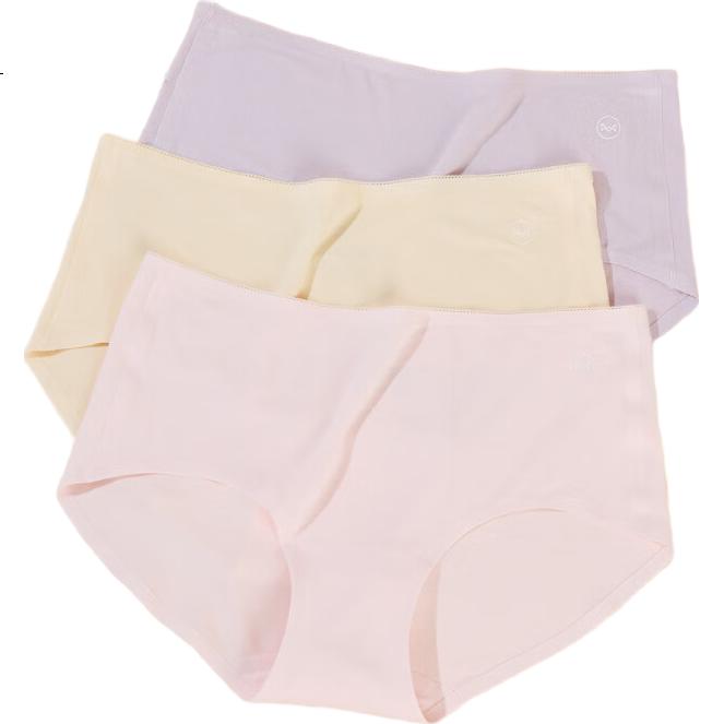 MiiOW Women's Modal Antibacterial Seamless Triangle Panties with Mulberry Silk Gusset, 3-Pack Gift Box