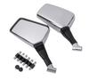 Custom Motorcycle Mirrors and Right with 8mm and 10mm Mounting Screws and Adapters Universal Fit for Super and Other Scooters (Left Set) Included.