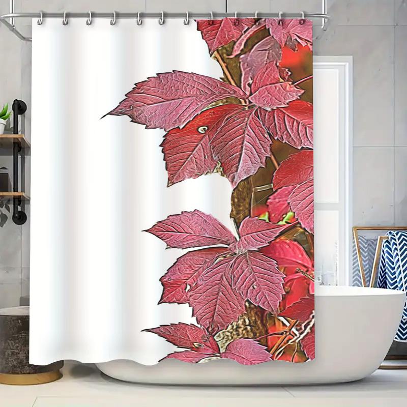 

Brightly Colored Leaf Mushroom Bath Curtain Set For Kids Room Decor White Print Shower Panels, 180X240Cm/71X95 (Multicolored) W60H190(CM)-1 Pcs