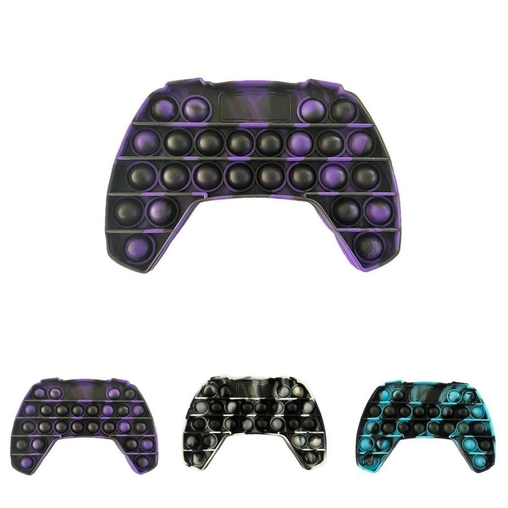 Vibrant Tie-dye Game Controller Push Bubble Sensory Fidget Toy For Stress Relief