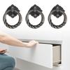 Antique Metal Ring Pulls Vintage Style Handles Decorative Drawer Handles Decorative Pulls Set for Furniture & Cabinets
