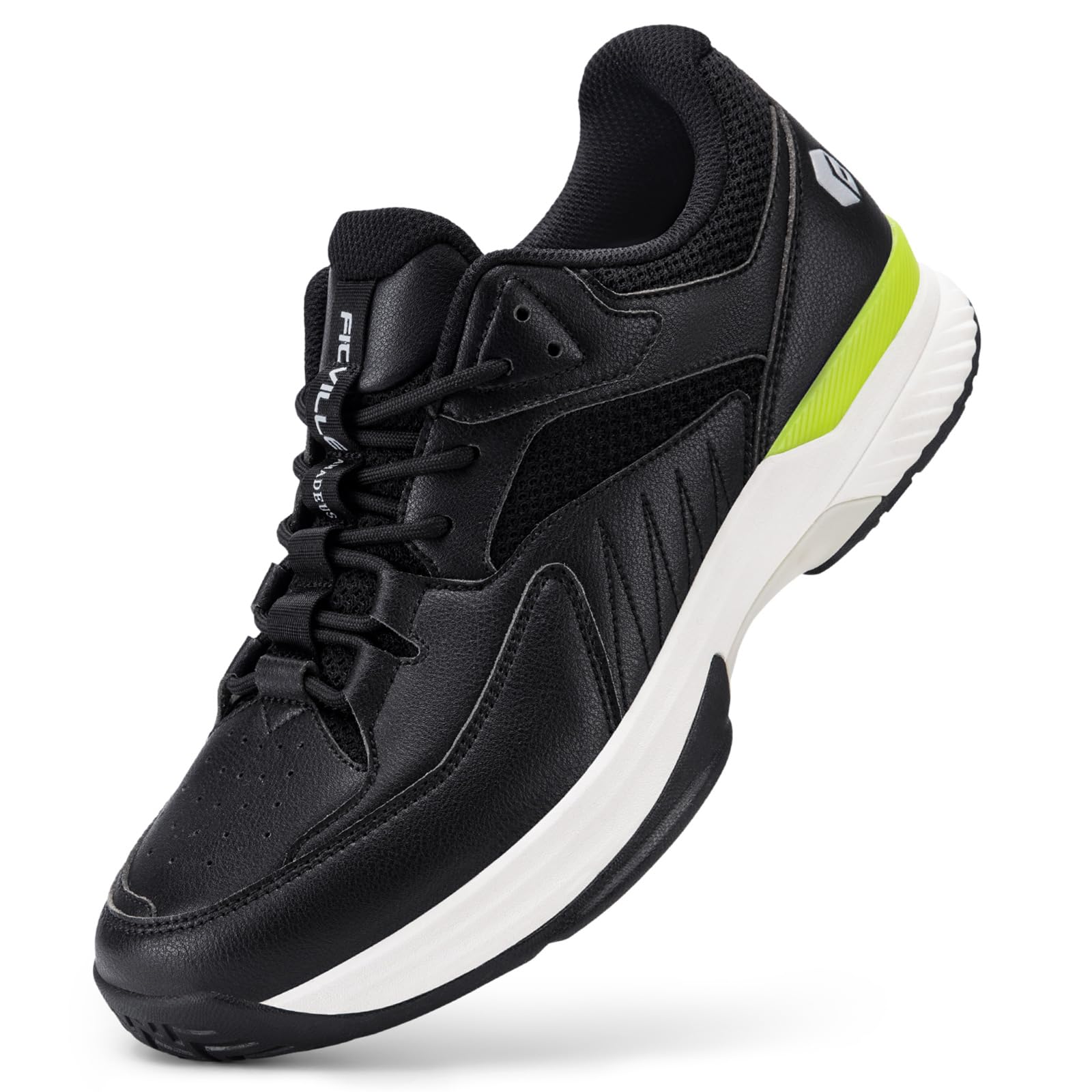 

Широкие теннисные туфли для начинающих 2E 4E Athletic Hard Pickleball [FitVille] Мужские, Широкие, Все корты, Теннис, Обувь, Корт, Обувь, Легкие, Противоскользящие, чёрный