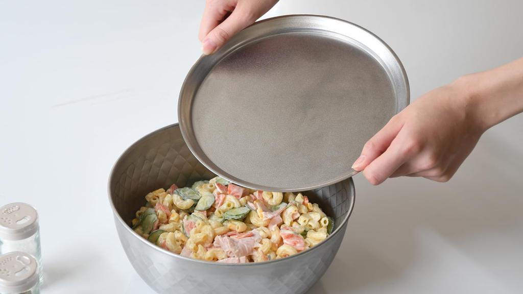 [Online Exclusive] Pearl Metal Bowl, 24cm, Stainless Steel, Made In Japan, Diamond Cut, Galaxy Embossed Finish, Bowl Plate 24cm Set AZ-5638