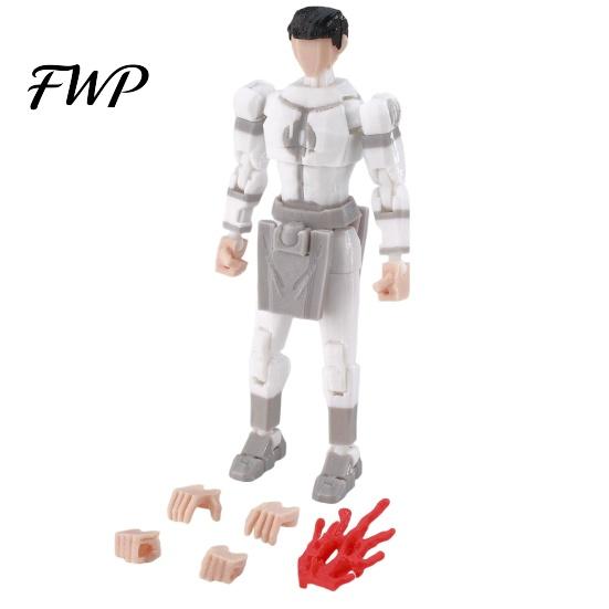 Collectible Posable Figure 3D Printed Action with Accessories Cartoon Character Model Movable Joints Decoration Gift for Animation Lovers Toy