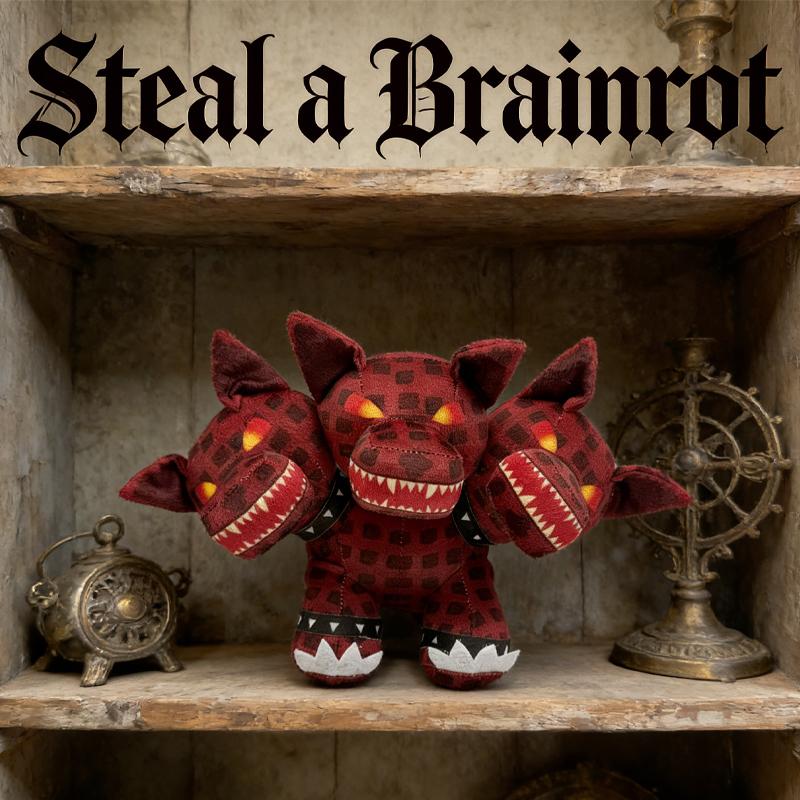 New Steal A Brainrot Plush Toys Game Accessories Three-Headed Monster Game Character Decorative Ornaments  Gifts For  Boys Girls