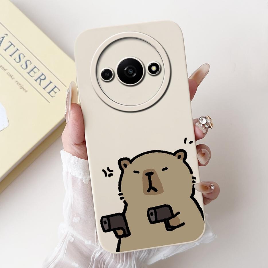 For Xiaomi Redmi A3 Case PocoC61 Cute Funny Cartoon Cover Shockproof Phone Case For Xiaomi Poco C61 C 61 RedmiA3 Soft TPU Fundas