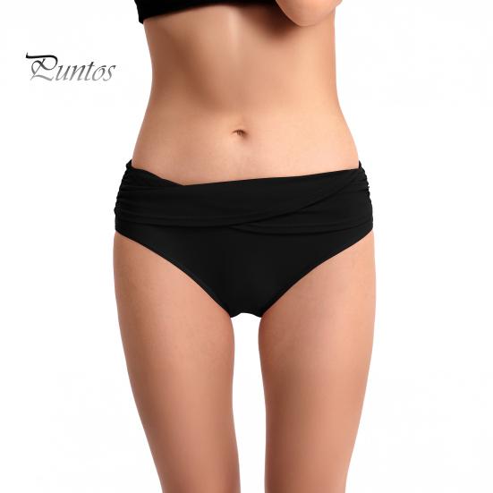 Slip de baie pentru femei, talie medie, cu acoperire completă, tip tankini, cu control al abdomenului, costum de baie