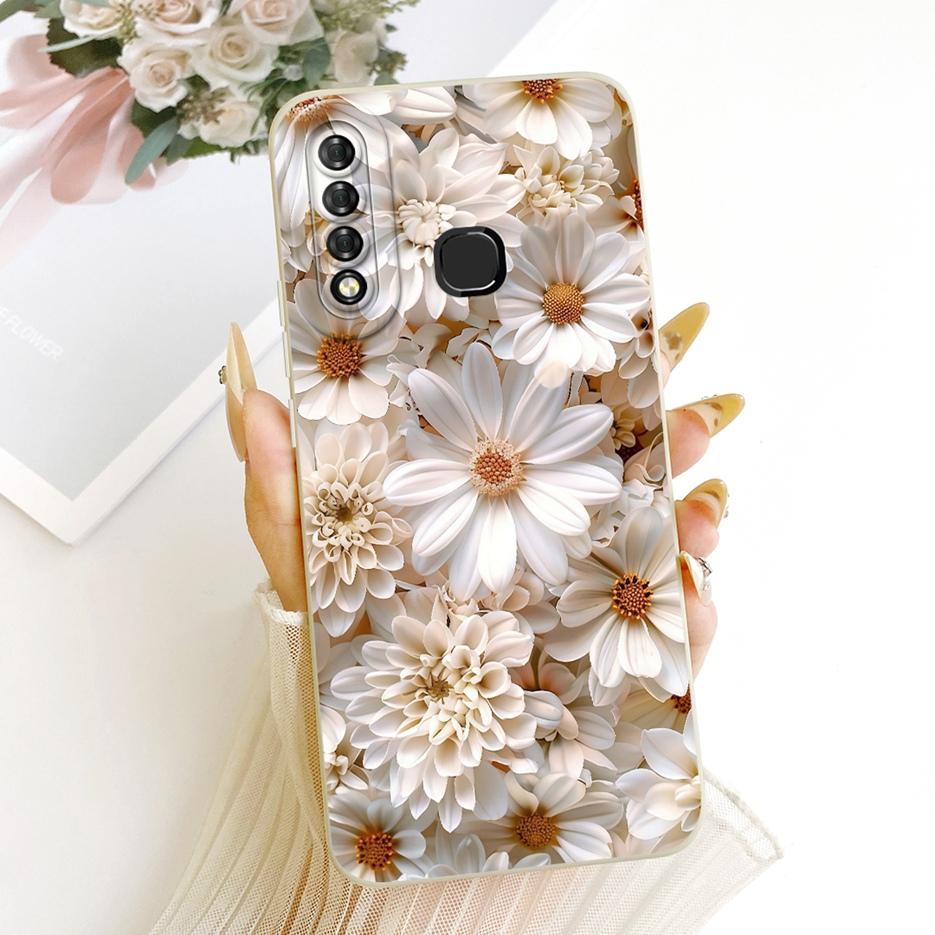 For Infinix Hot S4 Case Luxury Love Heart Buttefly Candy Painted Cover Soft TPU Matte Phone Case For Infinix Hot S4 HotS4 Fundas