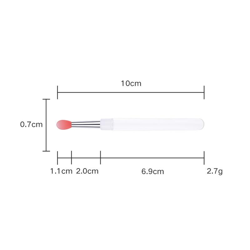 Silikonowy Pędzel do Ust z Osłonką Narzędzie do Makijażu oczu do Rozcierania Błyszczyka