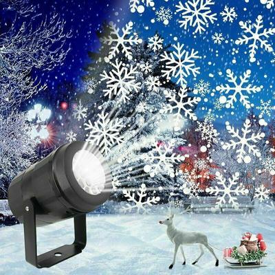 Christmas Decoration LED Snowflake Projector Light White And Multicolor Snowflake Outdoor Waterproof Landscape Lamp For Your Best Life
