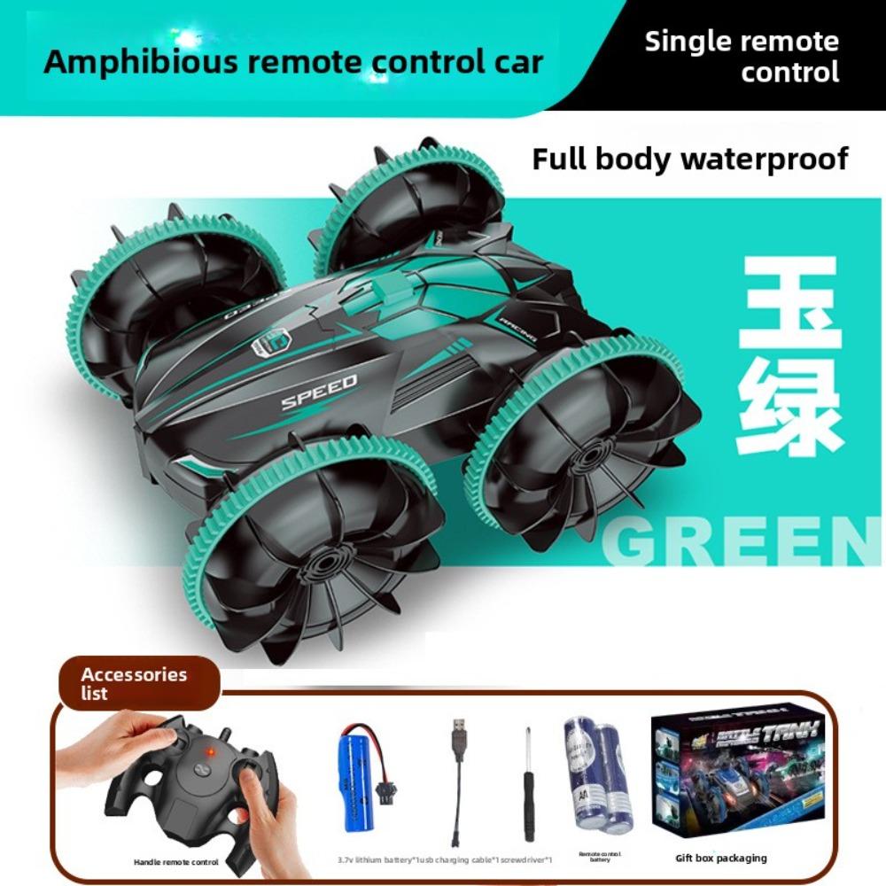 Amphibious Remote Control Car Cyber Off-Road Car Children's Large Bigfoot Car 4WD Drift Boy Pickup