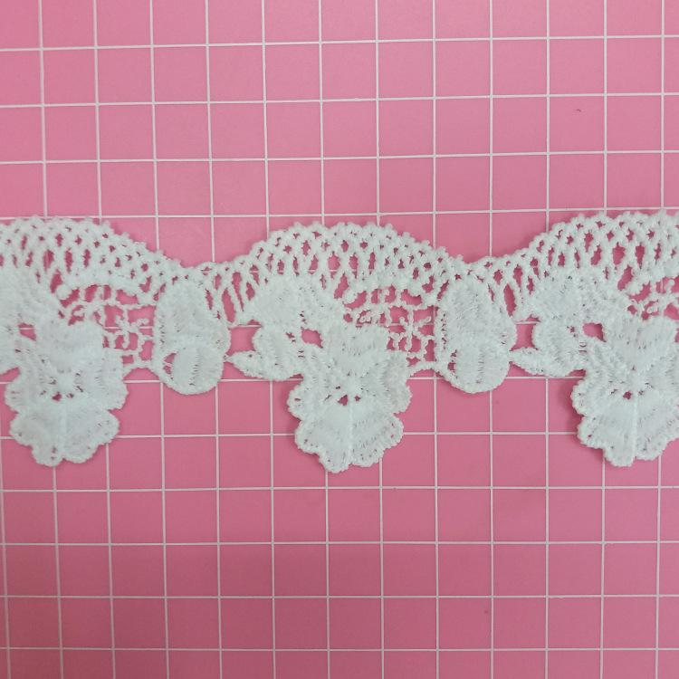 Milk Silk Lace White Water-Soluble Lace, Embroidered Clothing Accessories Lace Handmade Exquisite Pattern