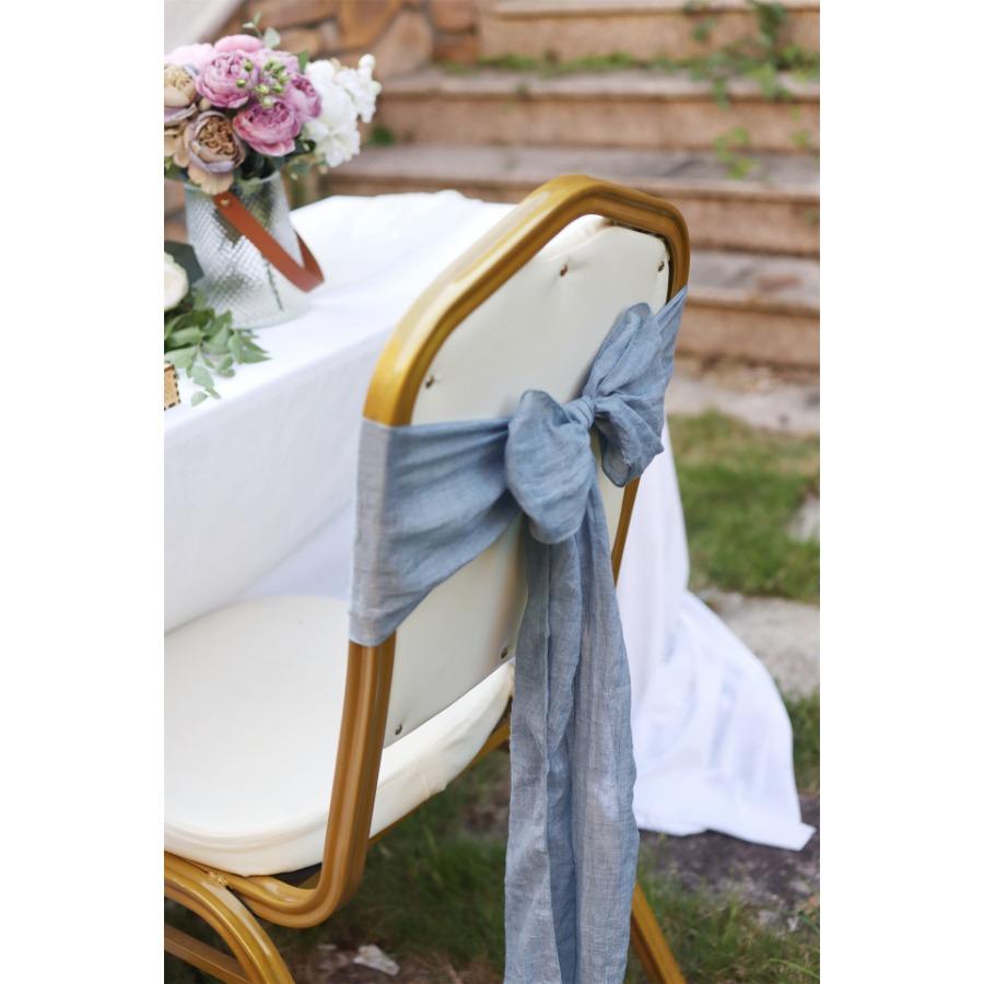 1PC Chair Back Cover Hotel Bow Wedding Decoration Hotel Conference Decoration Restaurant Chair Flower Wedding Banquet Bali Veil