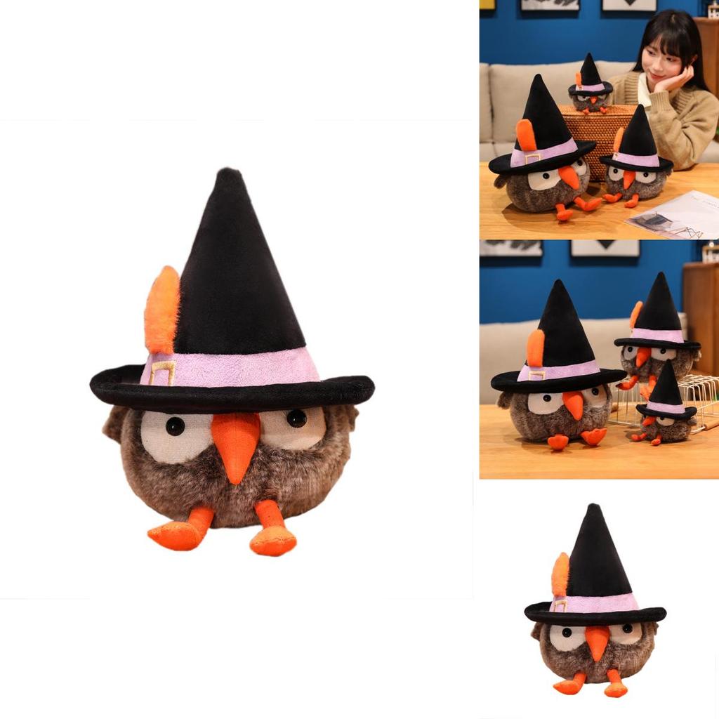 Owl Plush Toy Halloween Decor Cute Soft Stuffed Animal For Girls Home Office