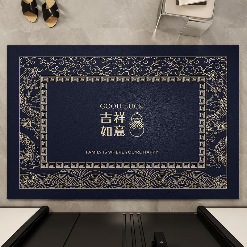 

Год Дракона Ограниченный Красный Новоселье Праздничный Входной Коврик Кожаный Протирать Чистить Входную Дверь Нескользящий Коврик 50*80