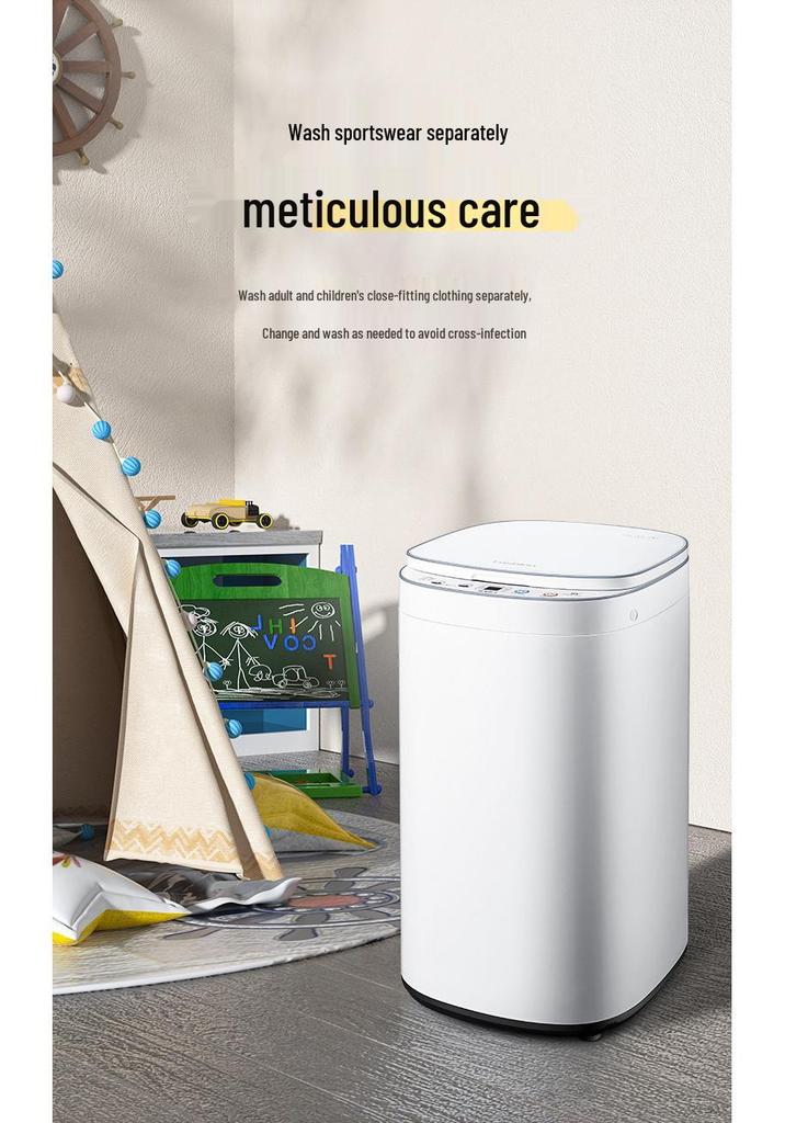 3.5kg Smart Automatic Mini Washing Machine for Baby Clothes with High-Temp Sterilization