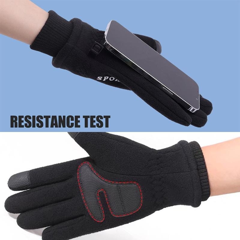 Thermal Fleece Winter Gloves Men Women TouchScreen Cycling Cold Resistance Windproof Bicycle Thicken Warm Outdoor Skiing Mittens