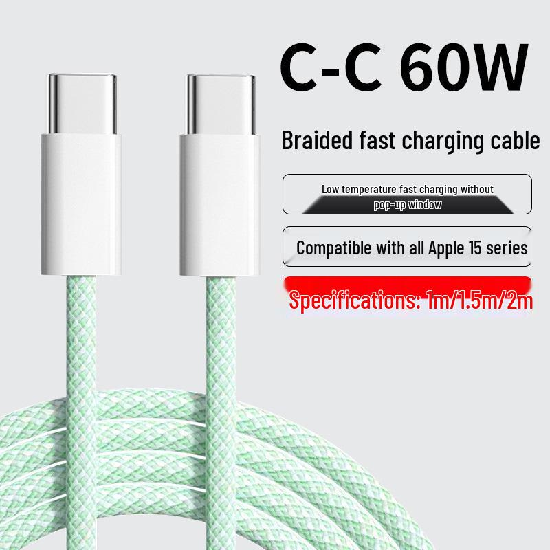 Huawei Compatible Dual Type-C Fast Charging Cable for Apple 15C - True PD20W C to C Fast Charging
