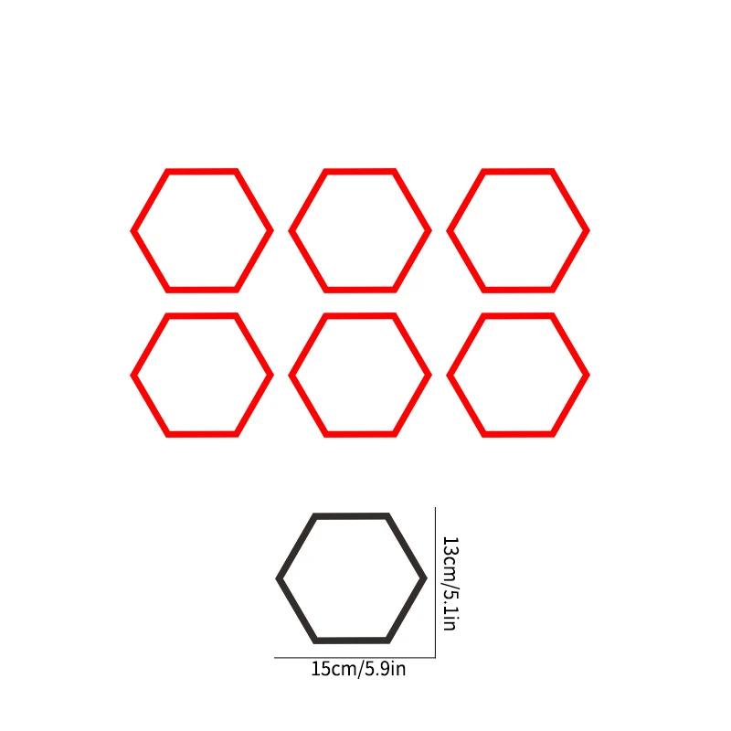 6PCS Honeycomb Car Stickers DIY Sport Auto Side Door Personalized Decoration Automobile Body Vinyl Decals Open Style Styling