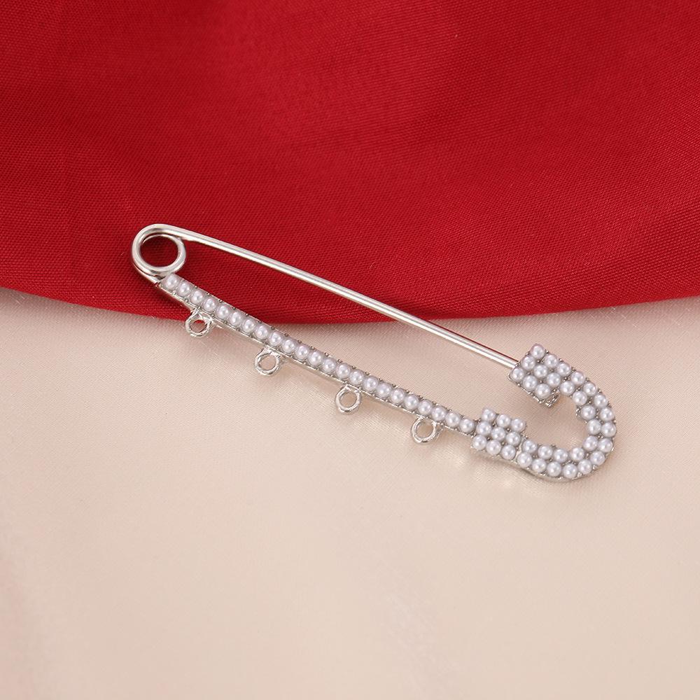 

Корейская стильная жемчужная брошь-обертка - Модная застежка для утяжки талии и защиты от оголения серебряный