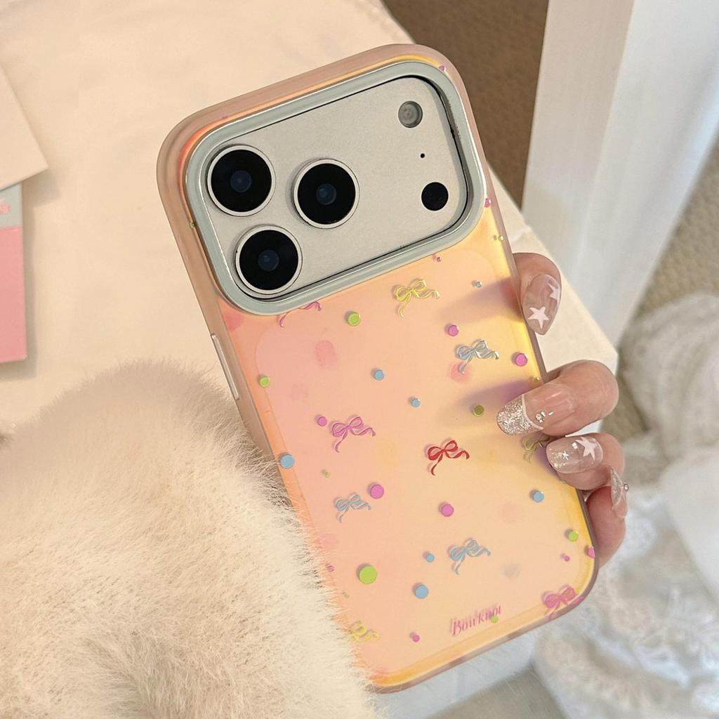 Creative Colorful Bow Phone Case for iPhone 16, iPhone 17, and iPhone 17 Pro Max