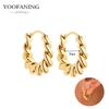 925 Silver Ear Needle Fashion Light Luxury Gold hoop earrings Classic Retro Collection earrings for women Jewelry Gift