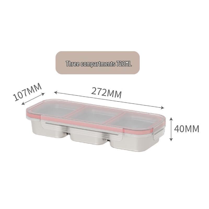 Divided Lunch Box for Fridge & Outdoors - Set of 2