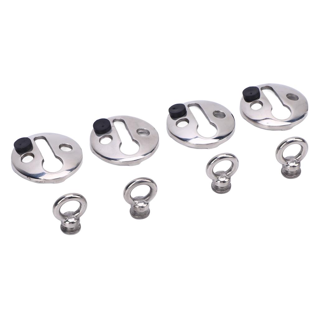 4PCS Boat Bumper Lock Clip Quick Release Polished Stainless Steel Boat Bumper Hangers Hook for Less