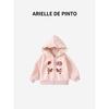 French Arielle De Pinto Girls' Sweatshirt Jacket, Stylish Spring and Autumn Outfit, Unique and Beautiful Sweet Top