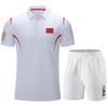 Quick-Dry Lapel Short-Sleeve Sportswear Set for Wushu or Table Tennis Coaches