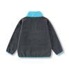 Kids Color Block Pullover Sweatshirt with Zipper and Mid High Collar, Loose Fit Casual Top