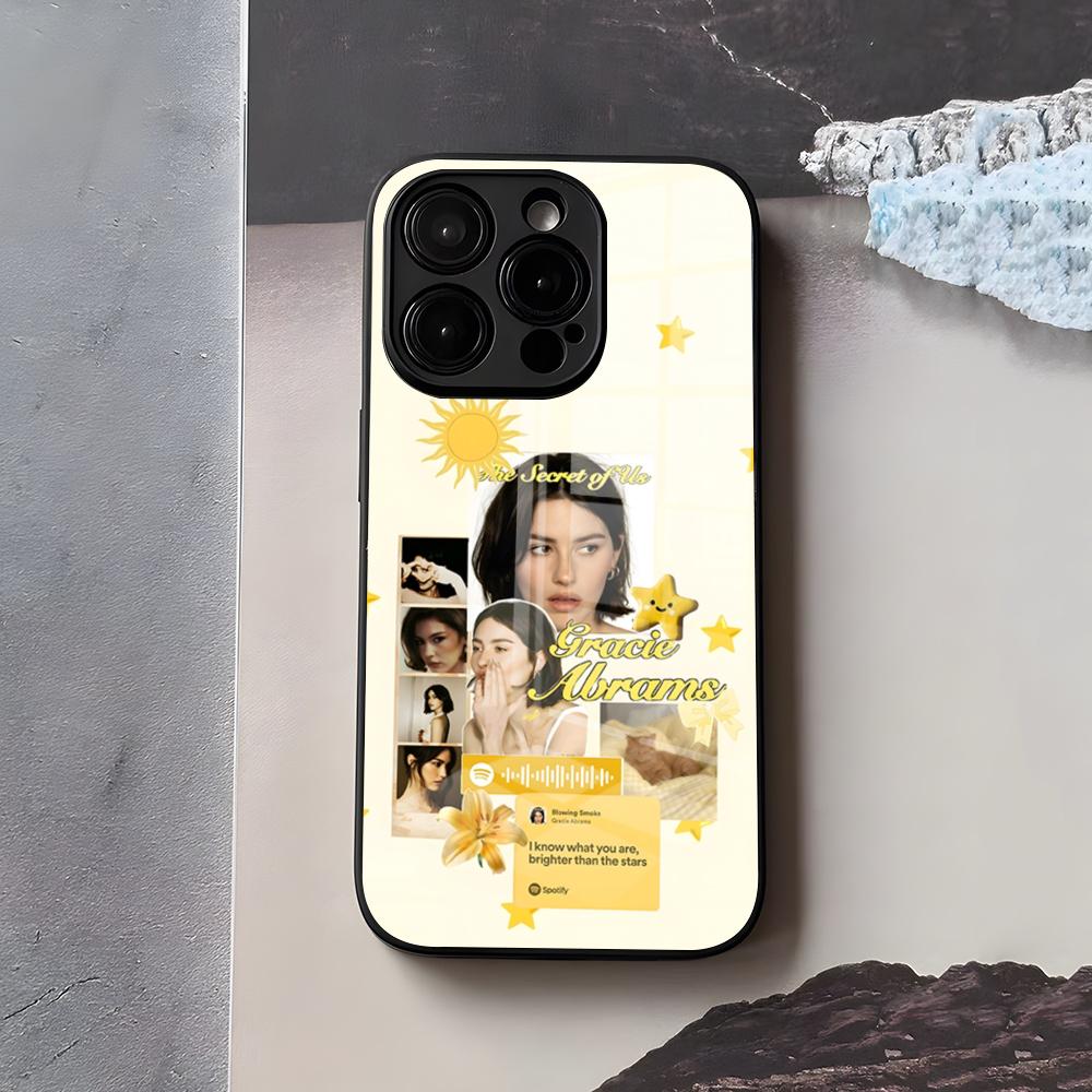

Чехол для телефона певицы G-Gracie Abrams Для iPhone 17 Air 16 E Pro Max 15 14 13 Mini 12 Pro 11 Max Plus Черная стеклянная крышка iPhone 13 Mini